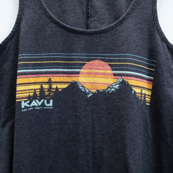 Kavu Don't Sweat It Tank in Charcoal - Picture 3 of 5